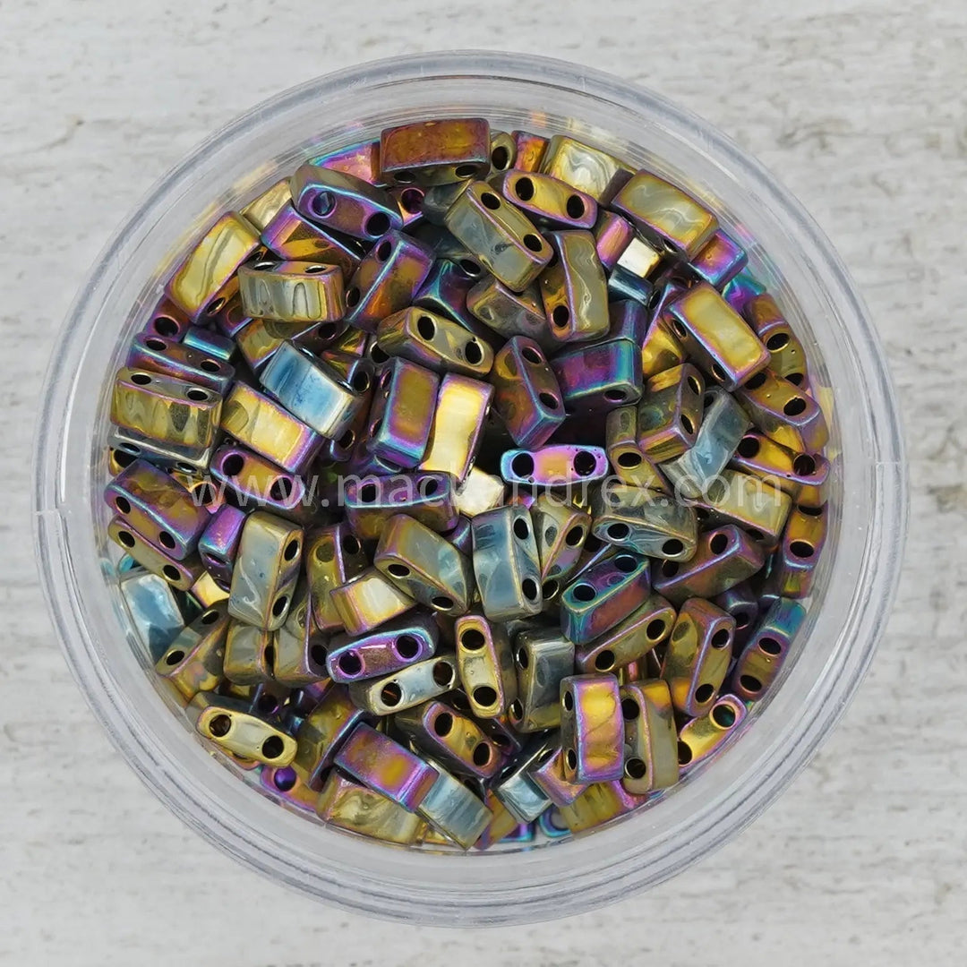 Metallic Gold Iris Half Tila | HTL0188 - Mack & Rex
