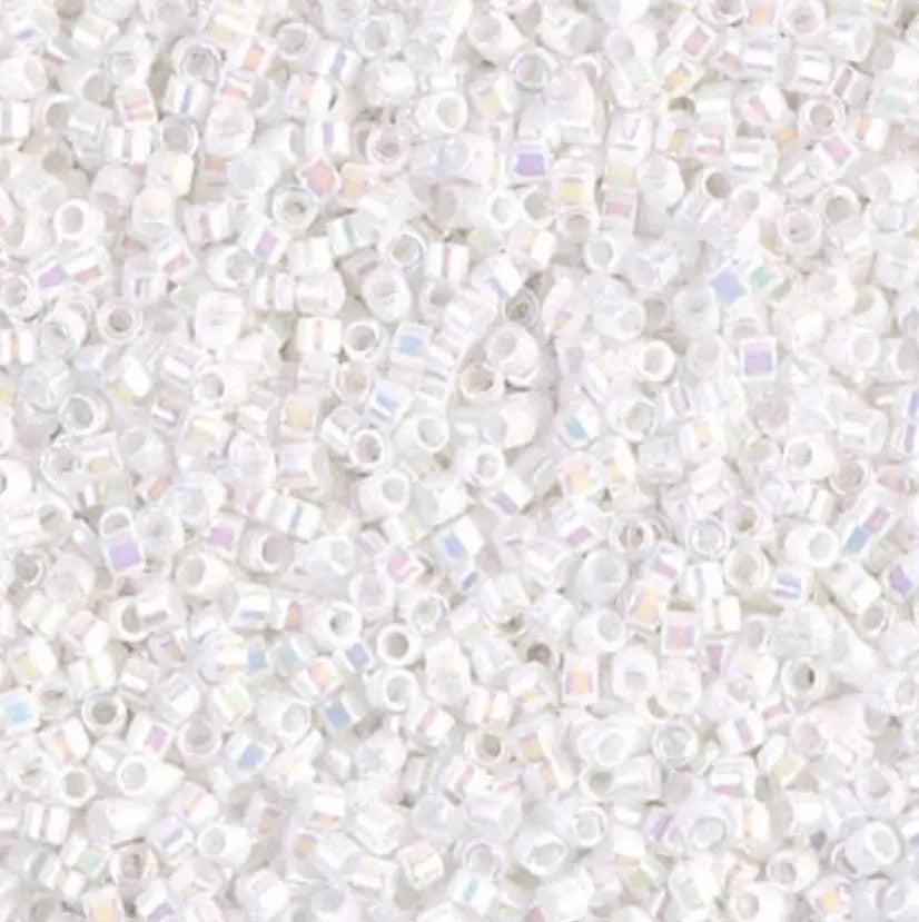 Miyuki Delica White Opaque Rainbow D11-0202 | D110202 | 11/0