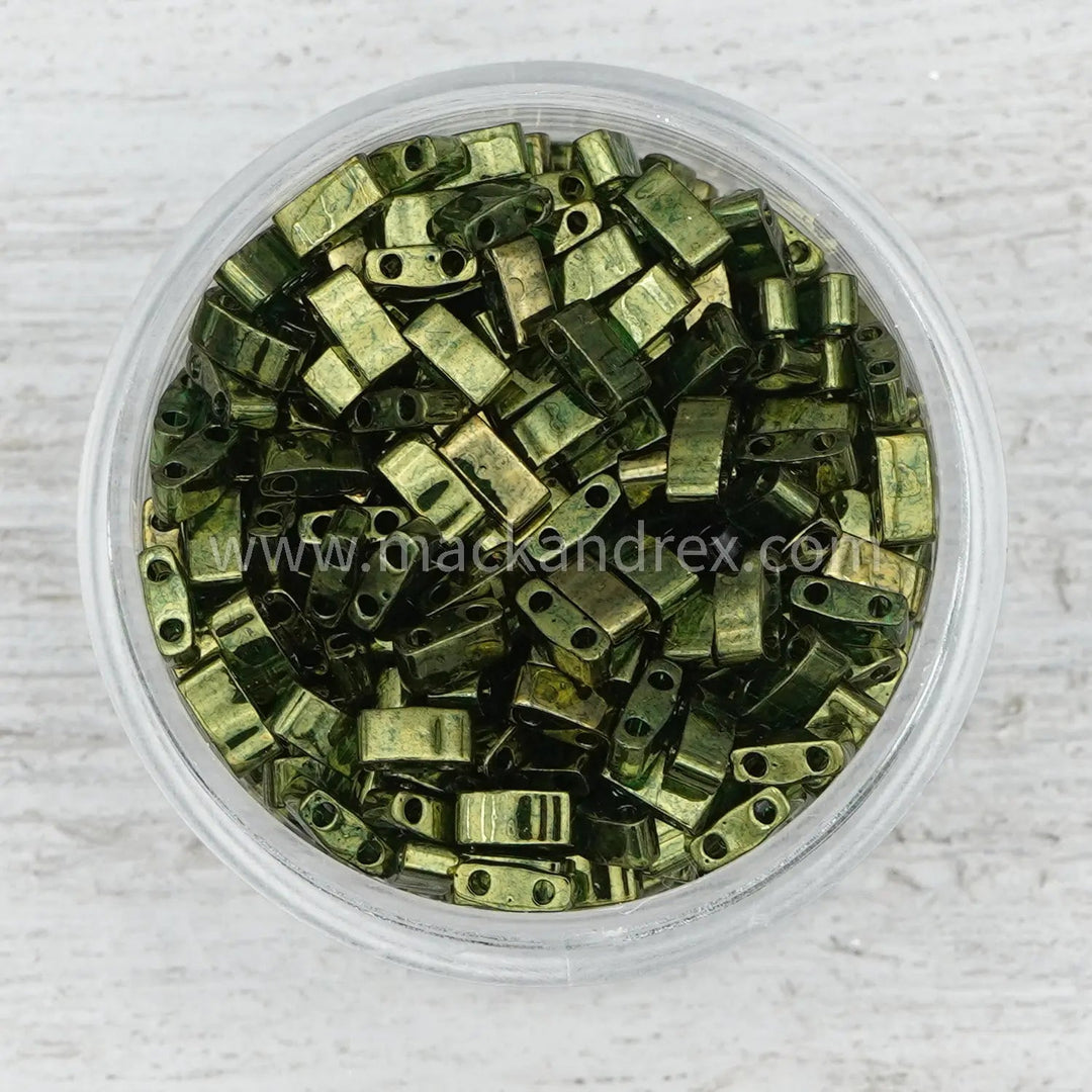 Olive Gold Luster Half Tila | HTL0306 - Mack & Rex