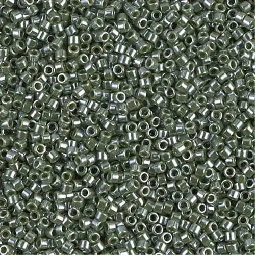 Opaque Avocado Luster 11/0 delica beads || DB1566