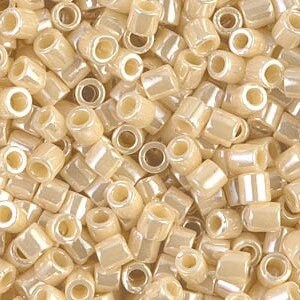 Opaque Dark Cream Luster 8/0 Delica || DBL-1560 || Miyuki Delica Seed Beads || Mack and Rex || Wholesale glass beads in bulk - Mack & Rex