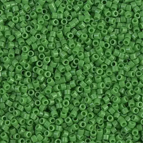 Opaque Green 11/0 delica beads || DB0724