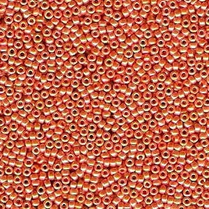 Opaque Light Orange Luster 15/0 seed beads || RR15-0423 - Mack & Rex