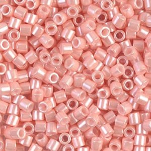 Opaque Light Salmon Ceylon 8/0 Delica || DBL-1533 || Miyuki Delica Seed Beads || Mack and Rex || Wholesale glass beads in bulk - Mack & Rex