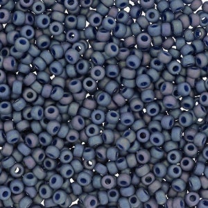 Opaque Matte Glazed Blue Iris Rainbow 11/0 Miyuki rocaille || RR11-4703 - Mack & Rex