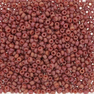 Opaque Matte Glazed Punch Rainbow 15/0 seed beads || RR15-4695 - Mack & Rex