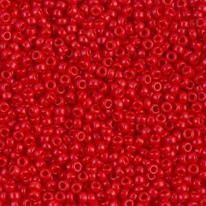 Opaque Red 11/0 Miyuki rocaille || RR11-0408 - Mack & Rex