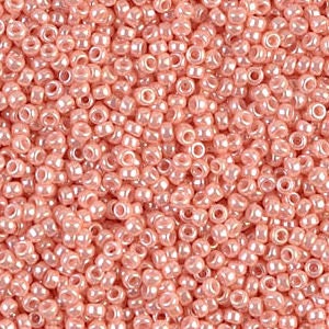Opaque Salmon 15/0 seed beads || RR15-0429 - Mack & Rex