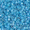 Opaque Turquoise Blue AB 8/0 Delica || DBL-0164 || Miyuki Delica Seed Beads || Mack and Rex || Wholesale glass beads in bulk - Mack & Rex