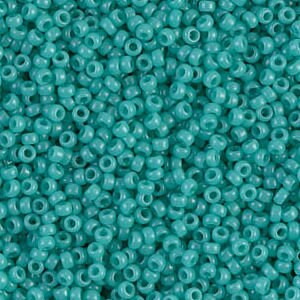Opaque Turquoise Green 15/0 seed beads || RR15-0412 - Mack & Rex