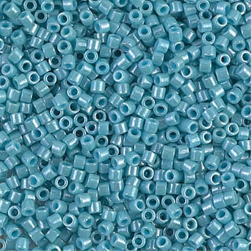 Opaque Turquoise Green Luster 10/0 Delica || DBM-0217 || Delica Seed Beads - Mack & Rex