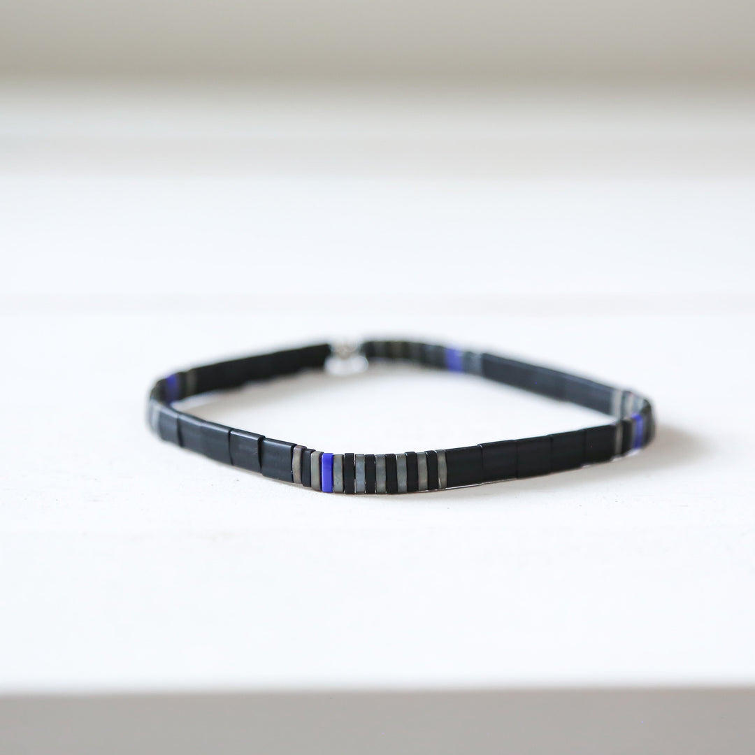 POLICE BLACK - TIla Bead Bracelet | Single - Mack & Rex