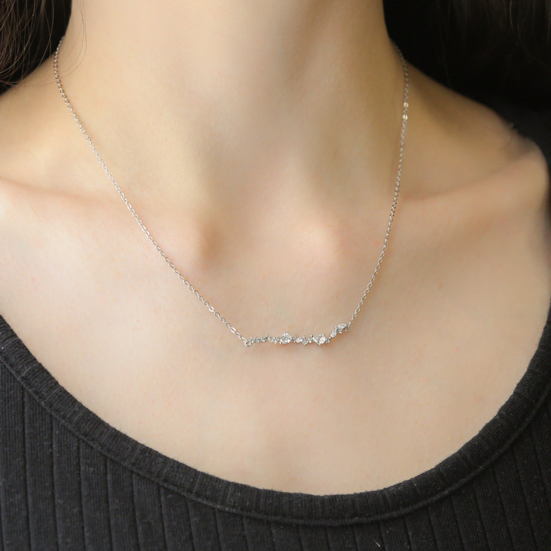 PALISADES | 925 Sterling Silver Necklace With Zircon | 18 Inch