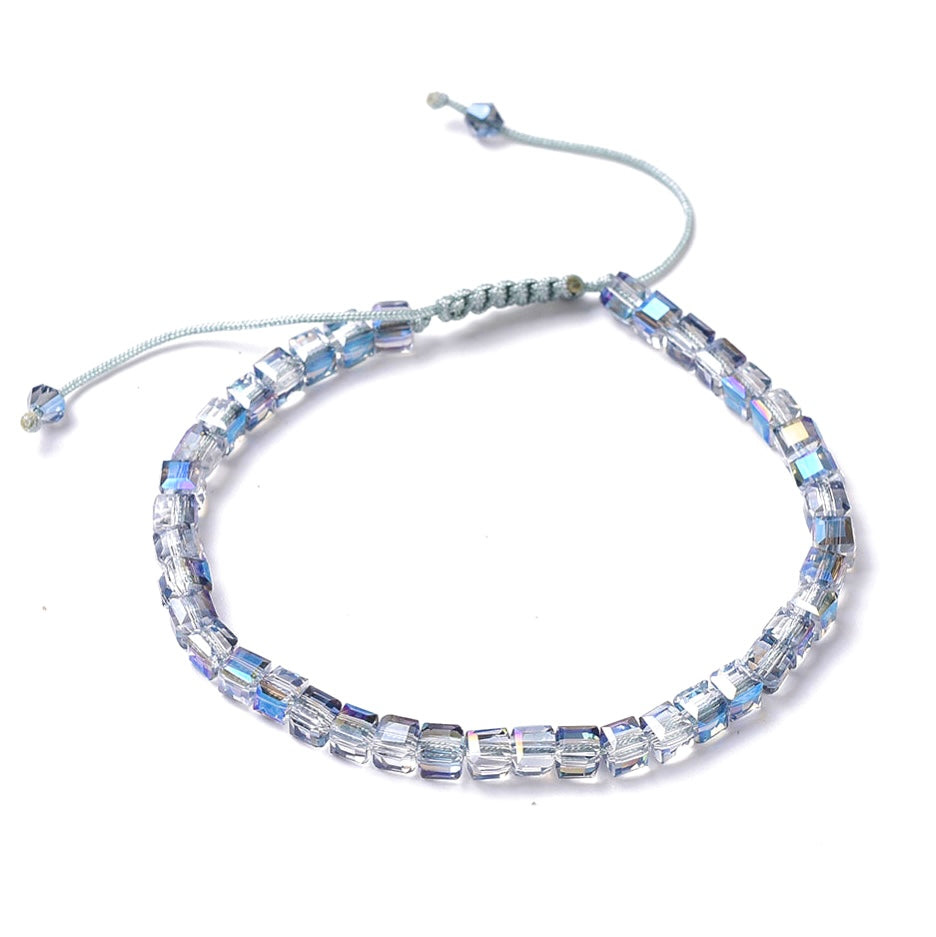 River of Ice - Tila Bead Bracelet Stack - Mack & Rex