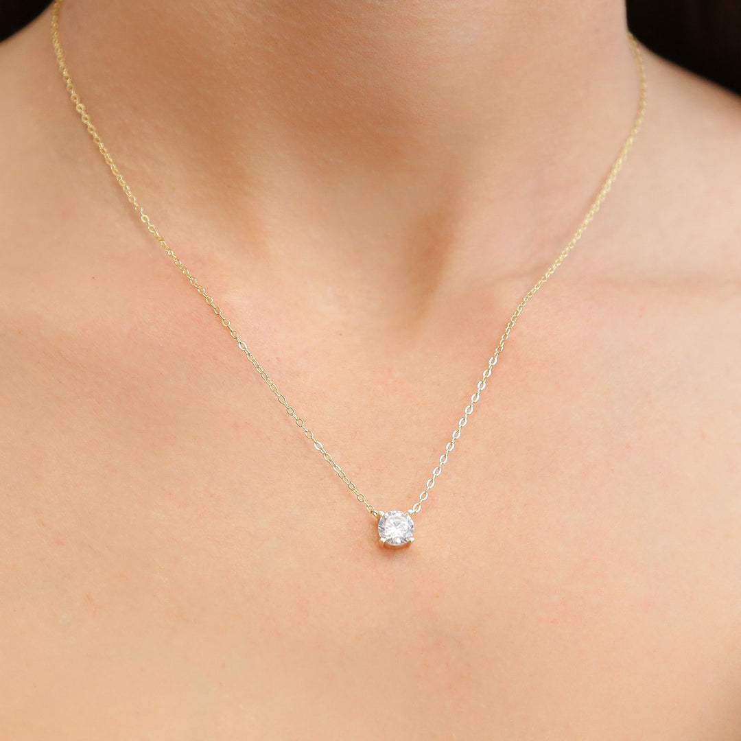 MIA - 18k Gold Vermeil Necklace with Cubic Zirconia