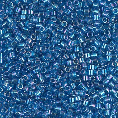 Transparent Capri Blue AB 10/0 Delica || DBM-0177 || Delica Seed Beads - Mack & Rex