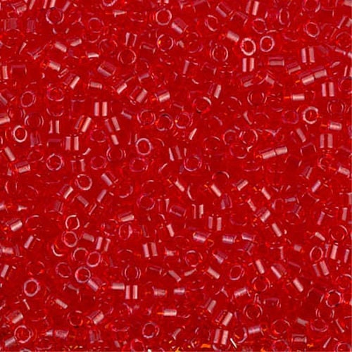 Transparent Red Orange 10/0 Delica || DBM-0704 || Delica Seed Beads - Mack & Rex