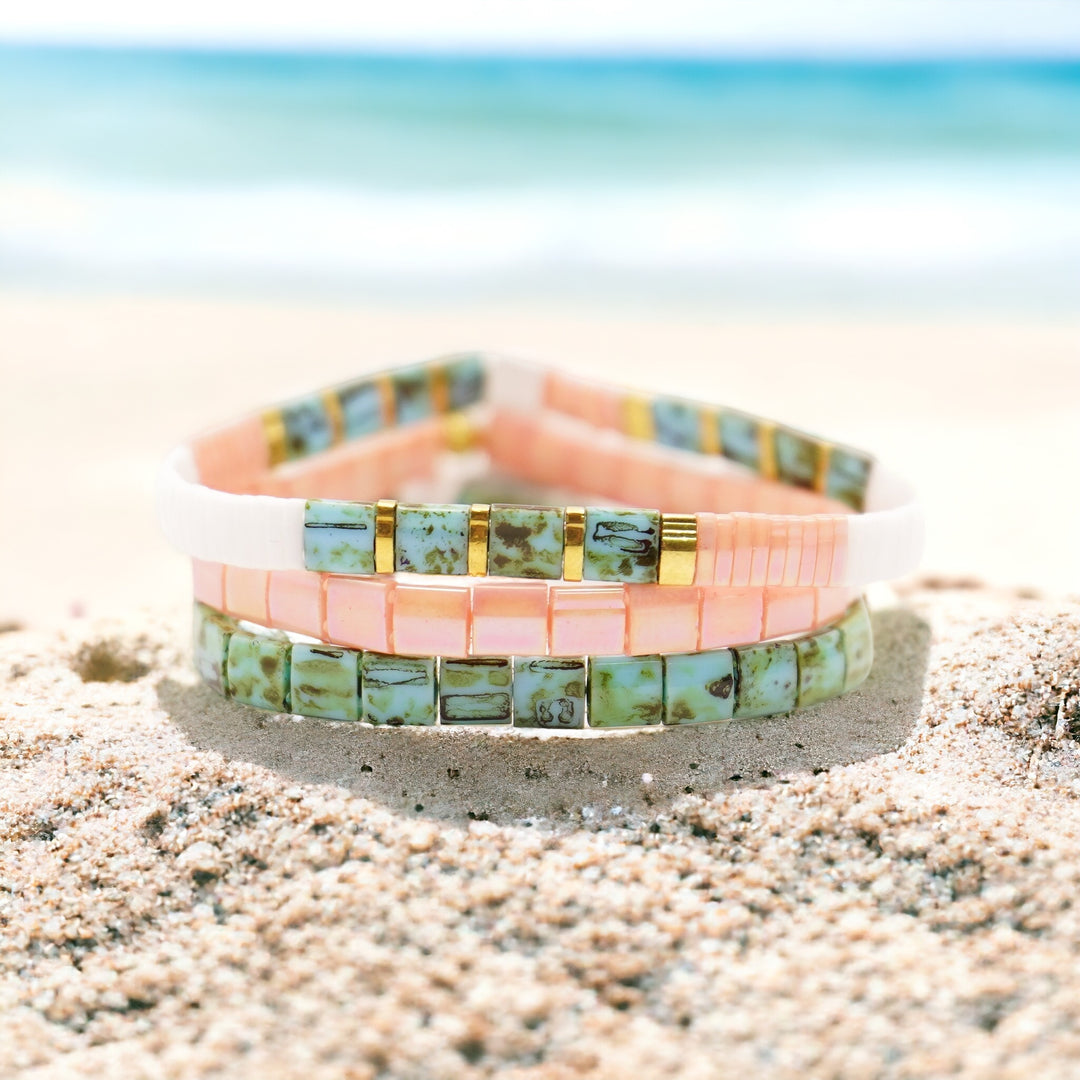 VACATION - Tila Bead Bracelets - Set of 3