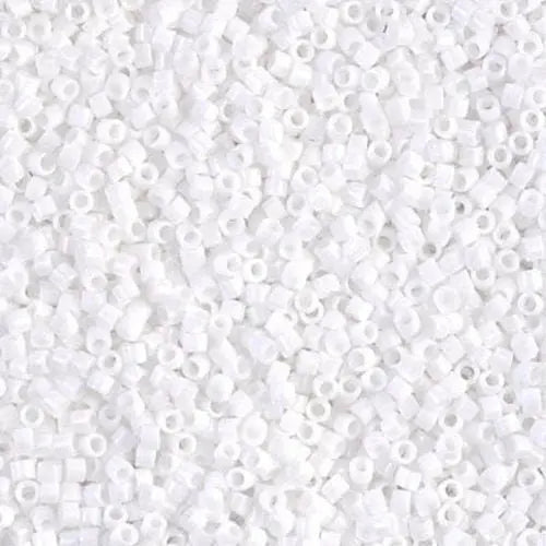 White 11/0 delica beads || DB0200