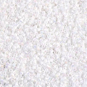 White Delica 15/0, DBS0202, White Pearl Delica, White Delica 15 0, White Miyuki Delica, 15/0 Miyuki Delicas, White Seed Beads, Mack and Rex - Mack & Rex