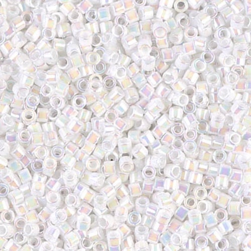 White Pearl AB 10/0 Delica || DBM-0202 || Delica Seed Beads - Mack & Rex