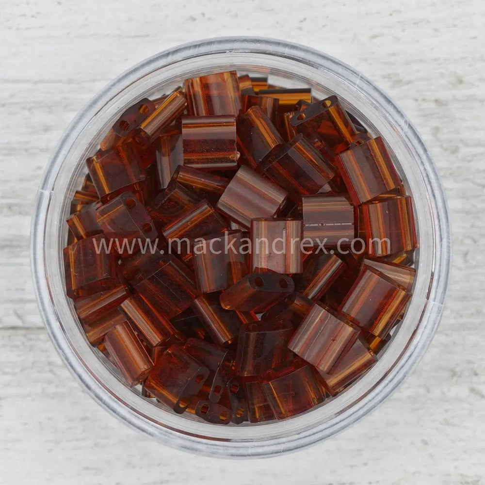 Brown Tila Beads, Brown Miyuki Tila, TL0134, Miyuki Tila Beads, Tila Tile Beads, Flat square beads, glass tile beads with two hole beads, square beads with two holes, 2 hole beads, flat rectangle beads