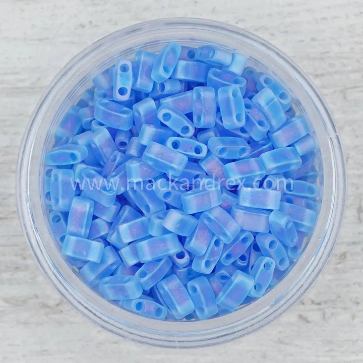 0150FR Tila Beads - Sapphire Blue Matte Rainbow - Mack & Rex