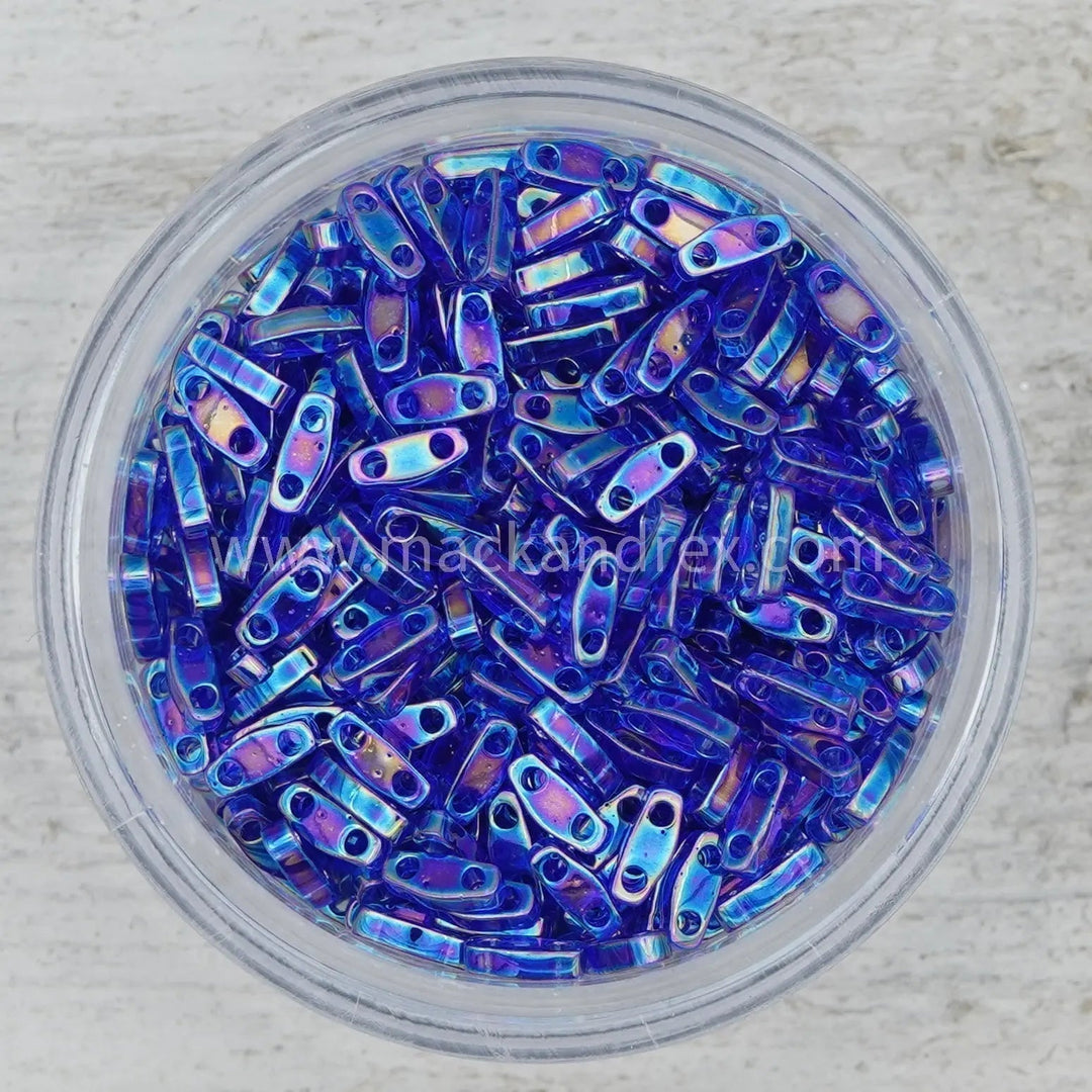 0177 Tila Beads - Cobalt Rainbow