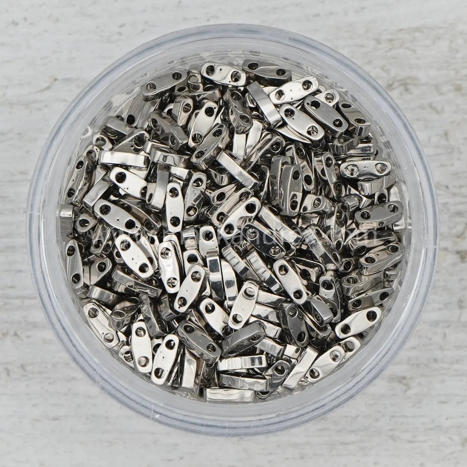 0190 Quarter Tila Beads - Nickel Plated Metallic - Mack & Rex