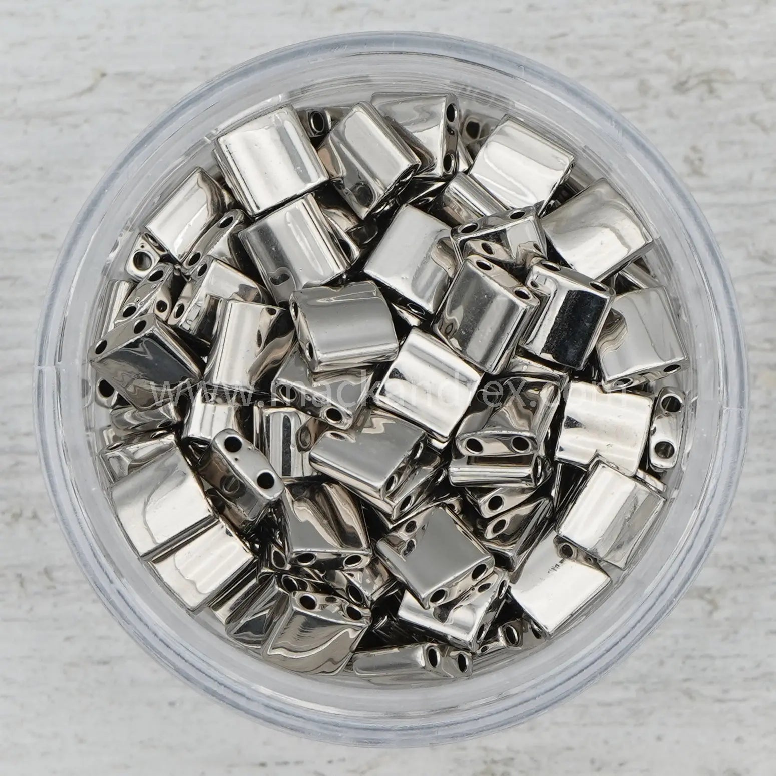 0190 Quarter Tila Beads - Nickel Plated Metallic - Mack & Rex