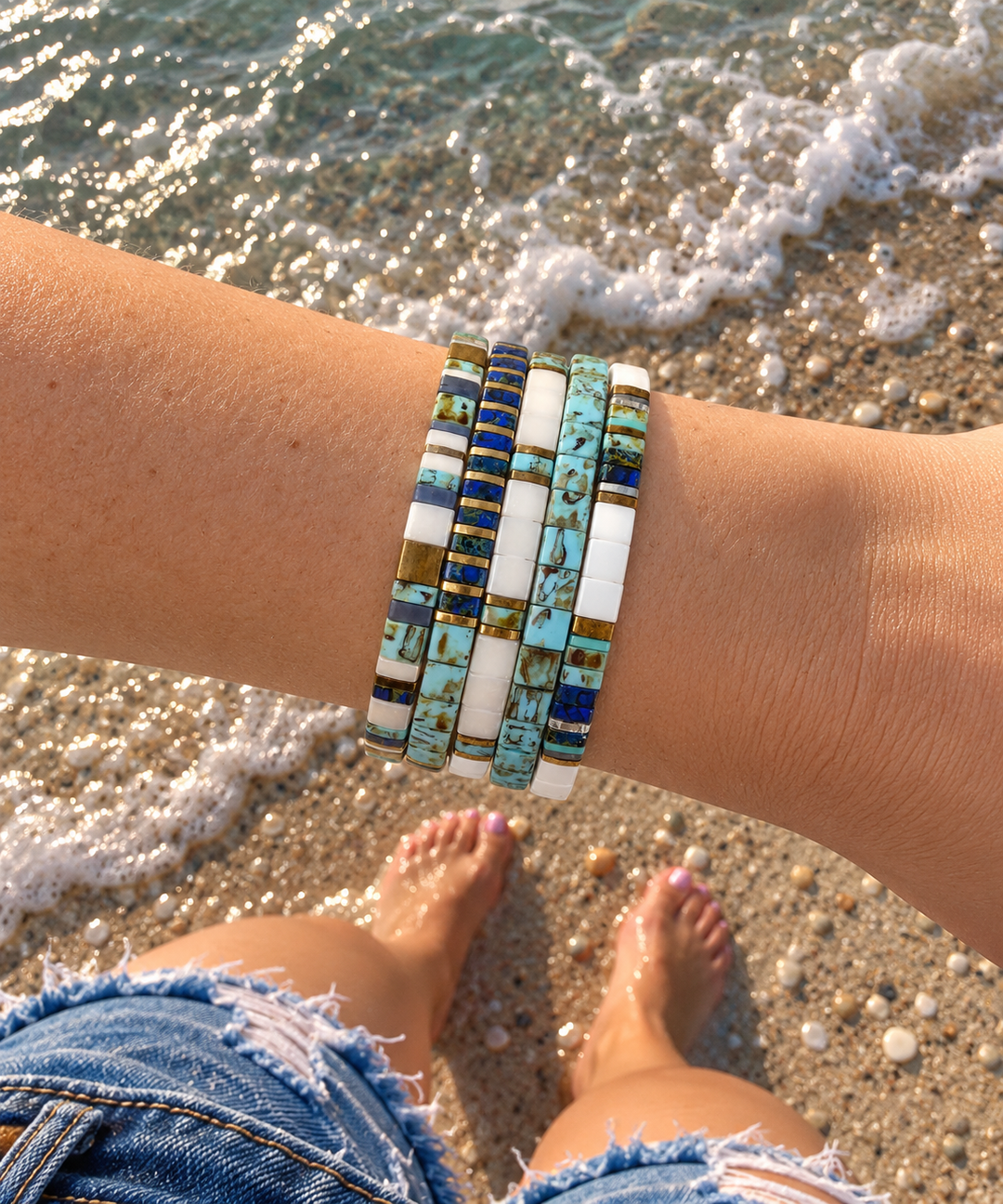 NIAGARA FALLS - Tila Bead Bracelet Stack