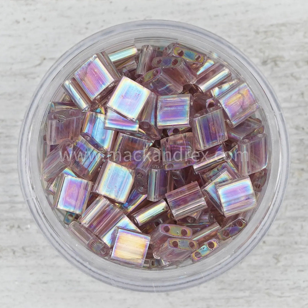 0256 QAURTER Tila Beads - Amethyst Rainbow - Mack & Rex