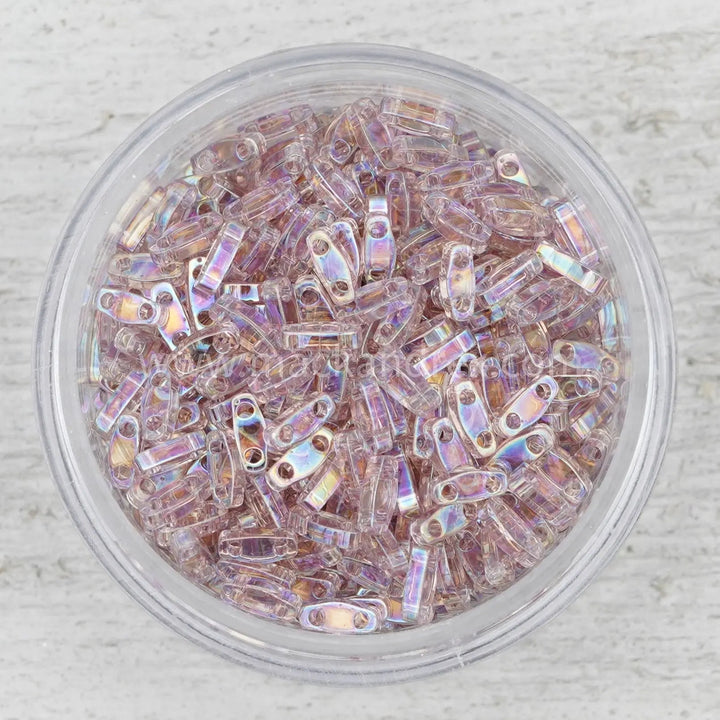 0256 QAURTER Tila Beads - Amethyst Rainbow - Mack & Rex