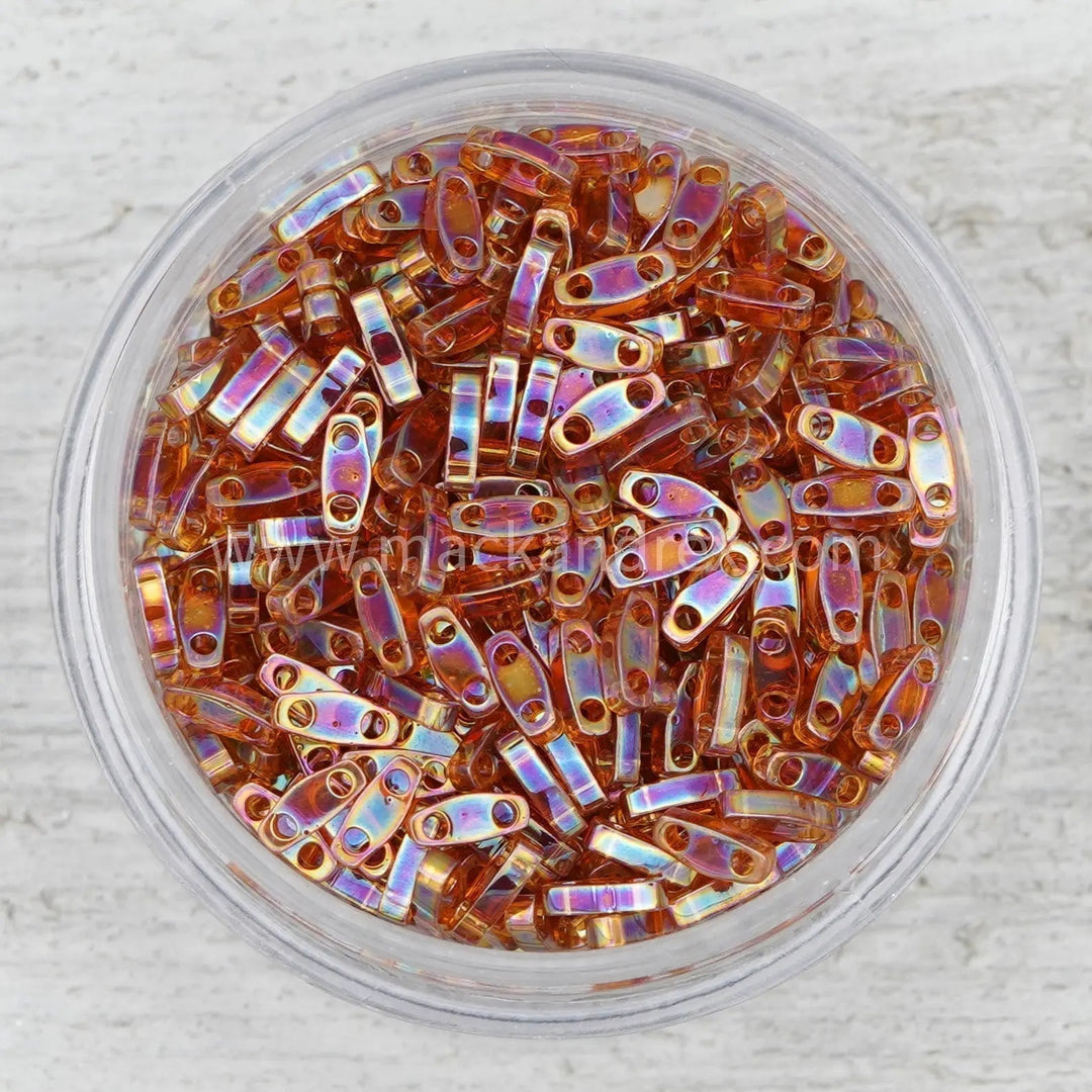 0257 Tila Beads - Amber Rainbow