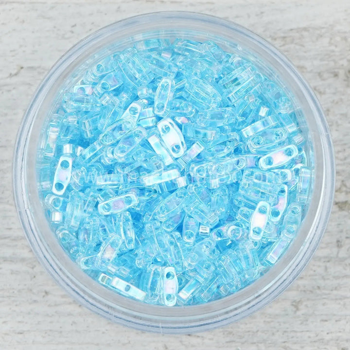 0260 Quarter Tila Beads - Blue Topaz Rainbow - Mack & Rex