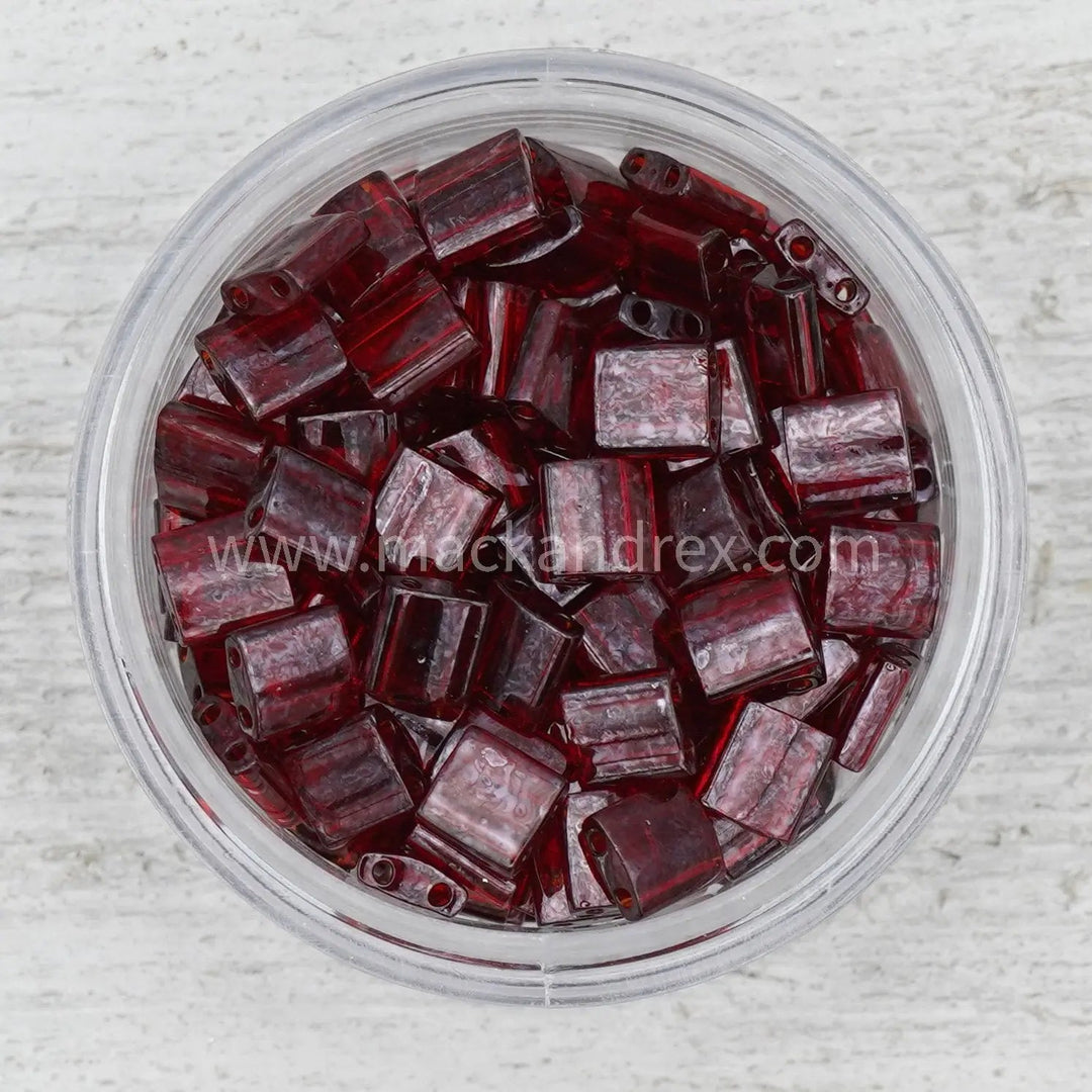 0304 Tila Beads - Garnet Luster - Mack & Rex