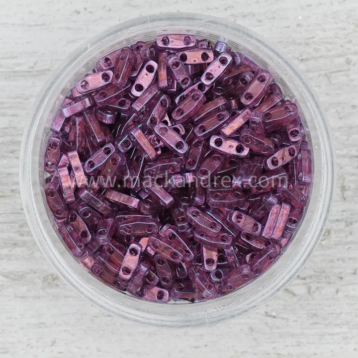 0316 Quarter Tila Beads - Light Amethyst Lusters - Mack & Rex