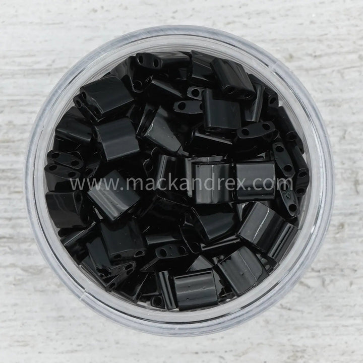 0401 Quarter Tila Beads- Black - Mack & Rex