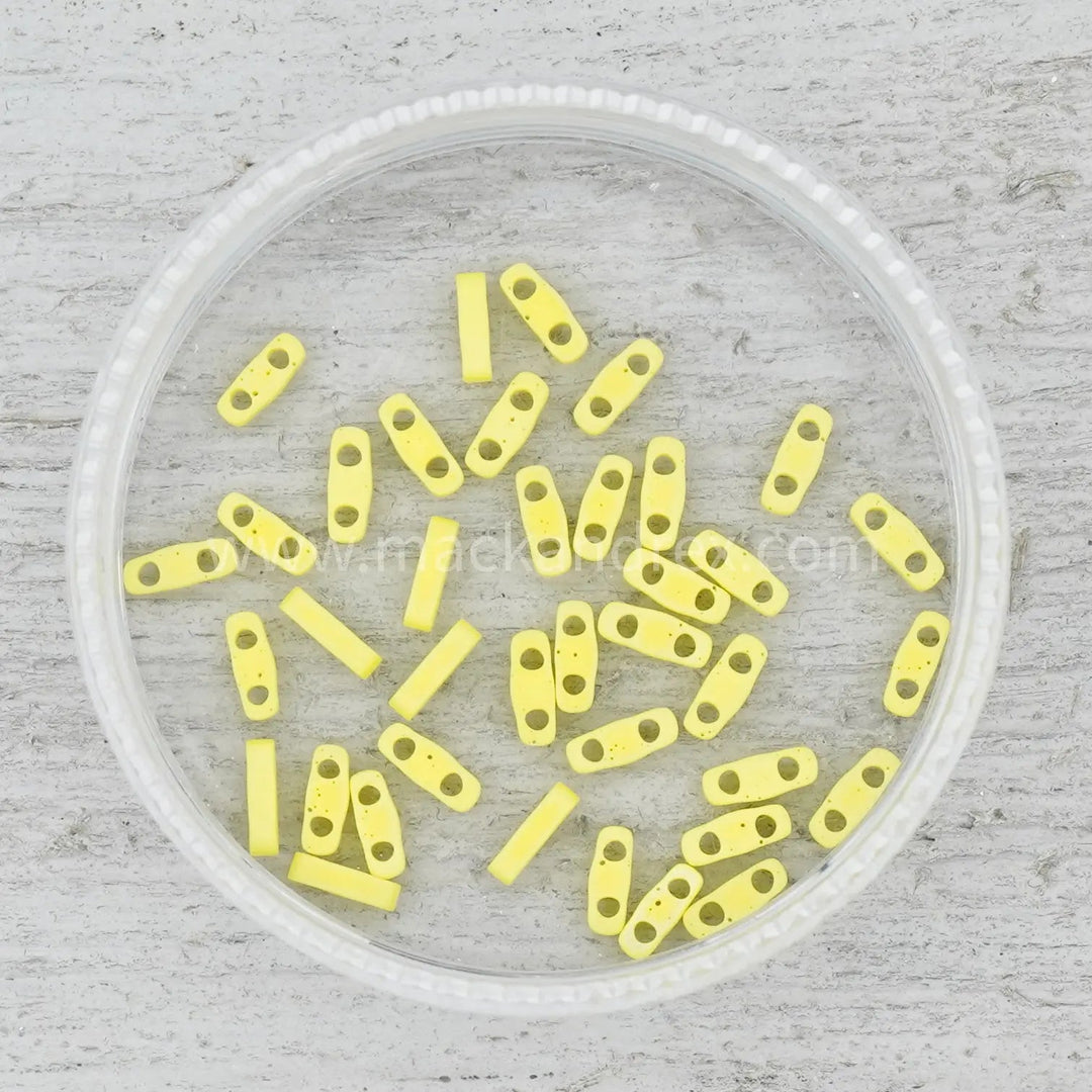 0404 Quarter Tila Beads - Yellow - Mack & Rex