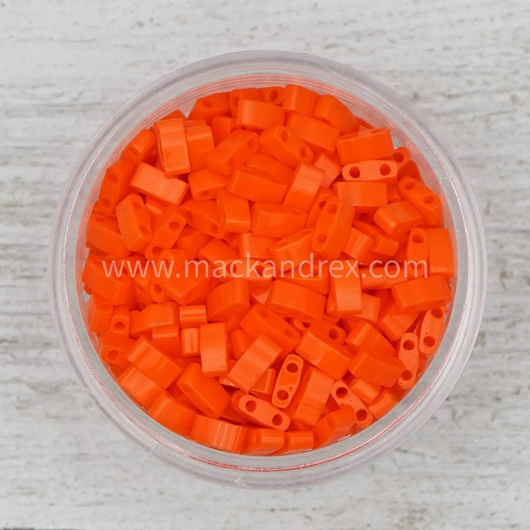 0406 Orange - Quarter Tila Beads