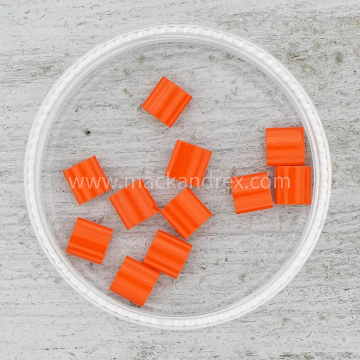 0406 Quarter Tila Beads - Orange - Mack & Rex