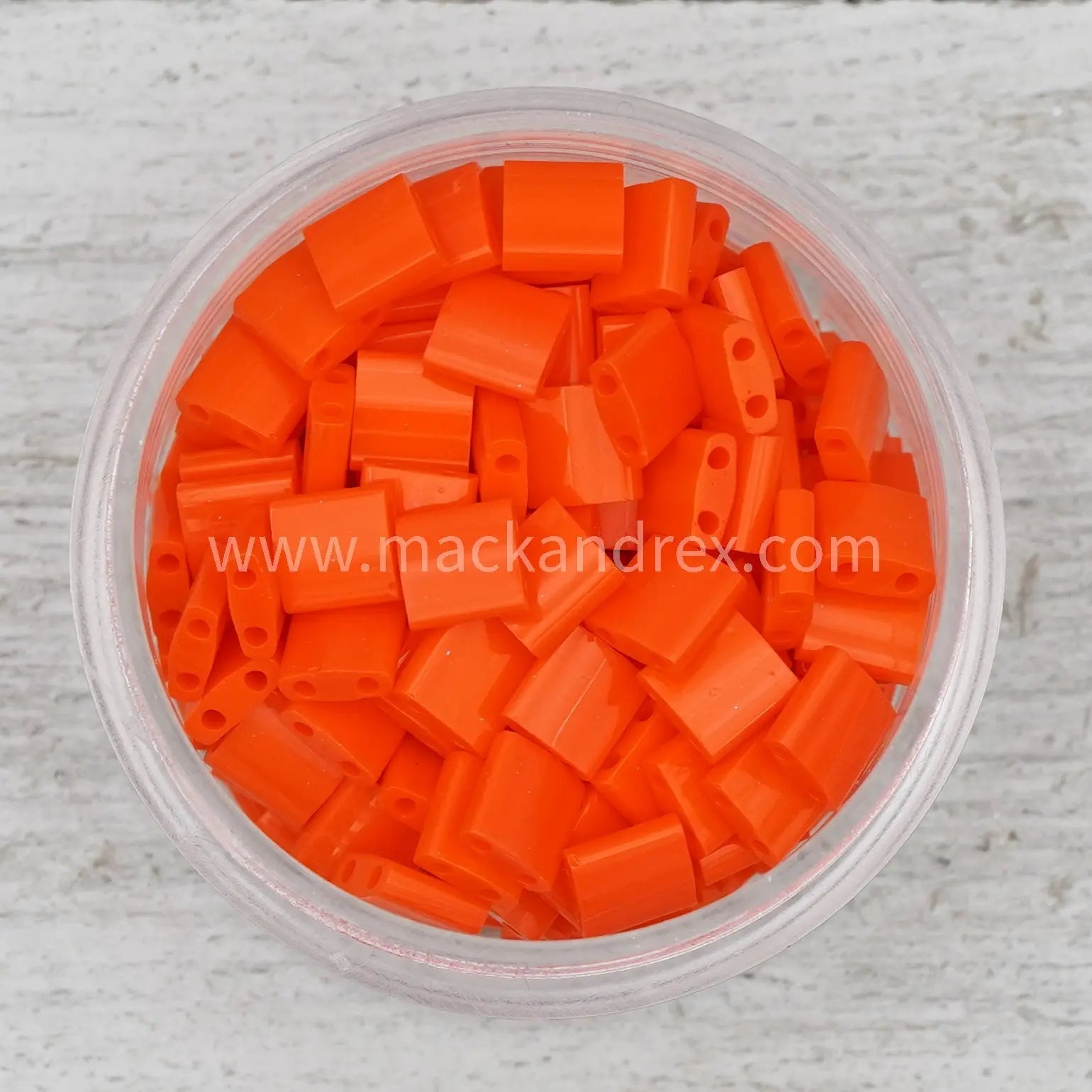 0406 Quarter Tila Beads - Orange - Mack & Rex