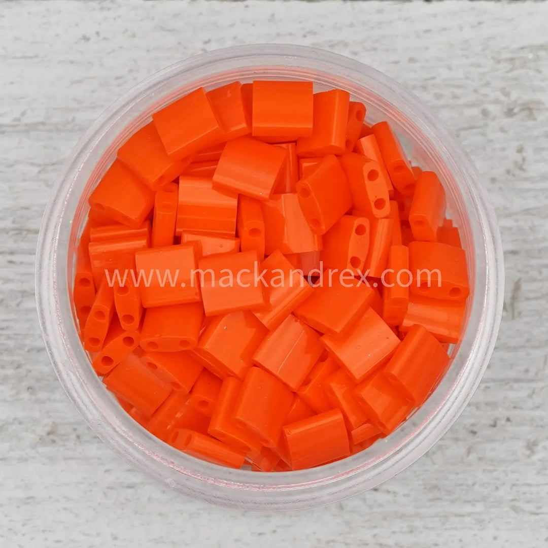 0406 Orange - Quarter Tila Beads