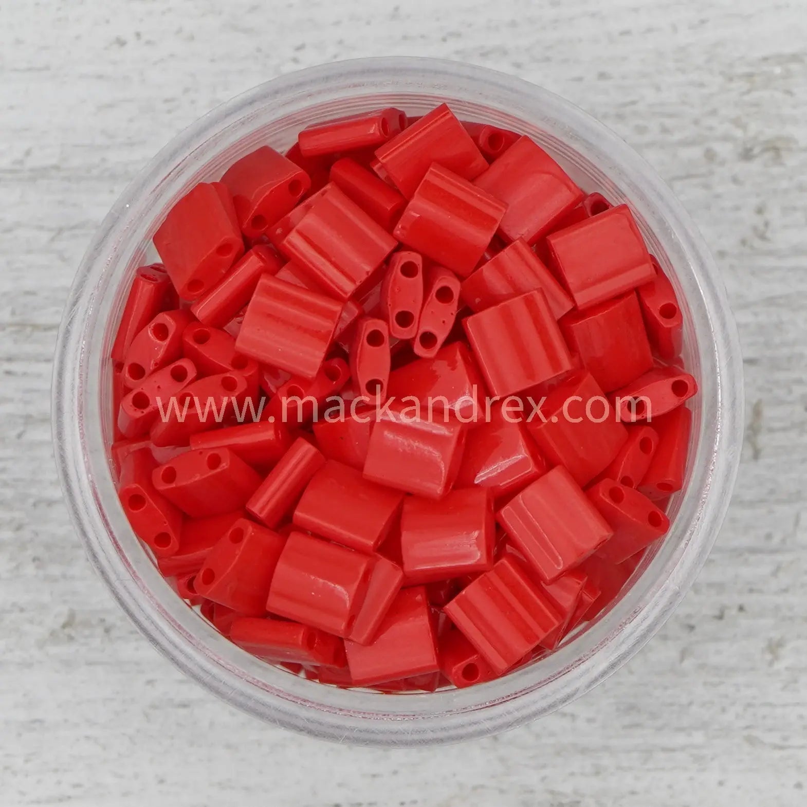 0408 Quarter Tila Beads - Red - Mack & Rex