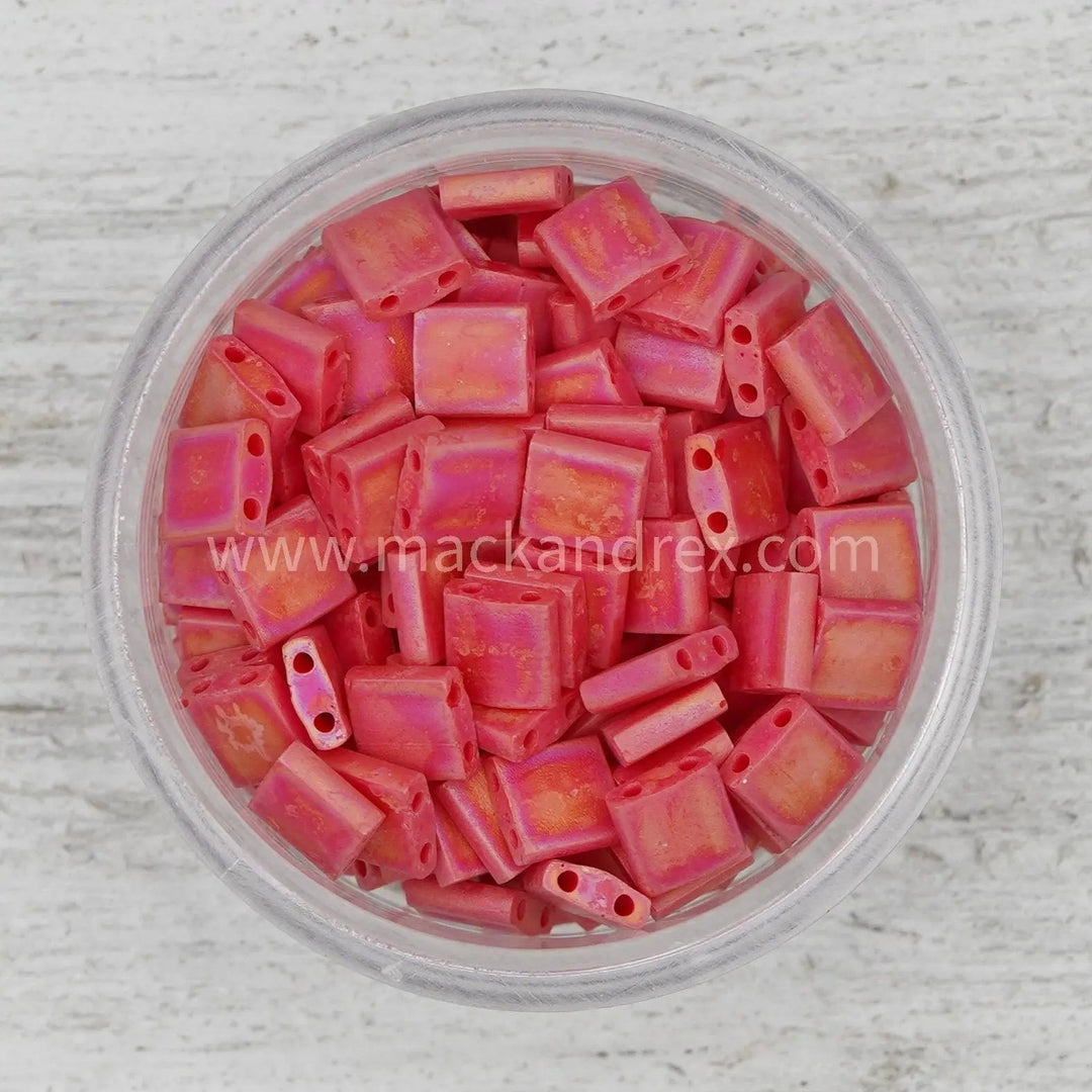 0408FR - Matte Red Miyuki Tila Beads - TL0408FR - Mack & Rex