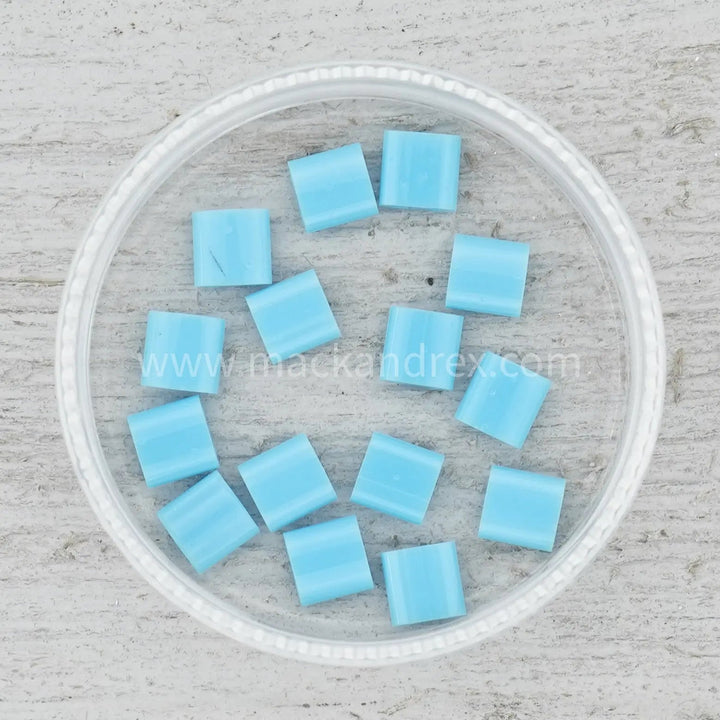 0413 Quarter Tila Beads - Turquoise - Mack & Rex