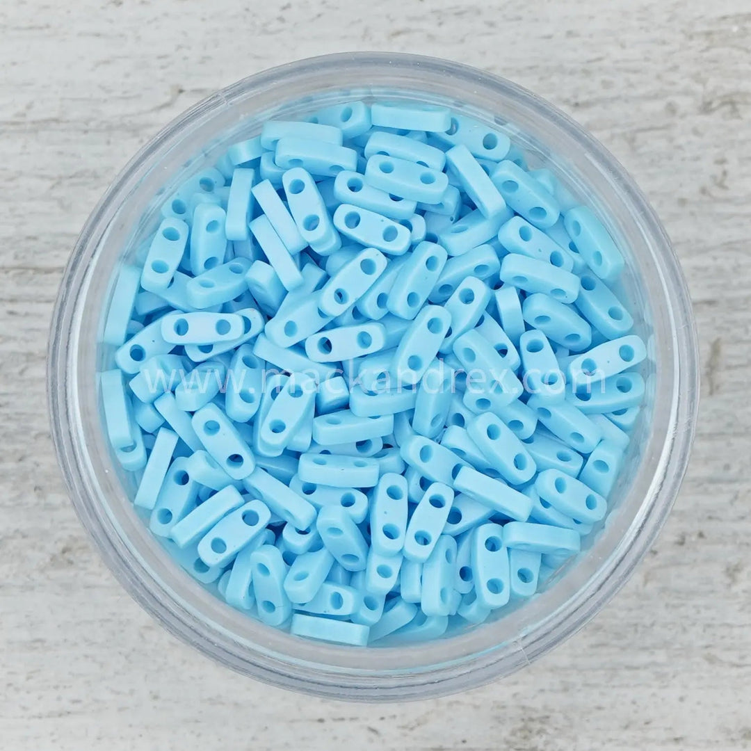 0413FR Quarter Tila Beads - Matte Turquoise - Mack & Rex