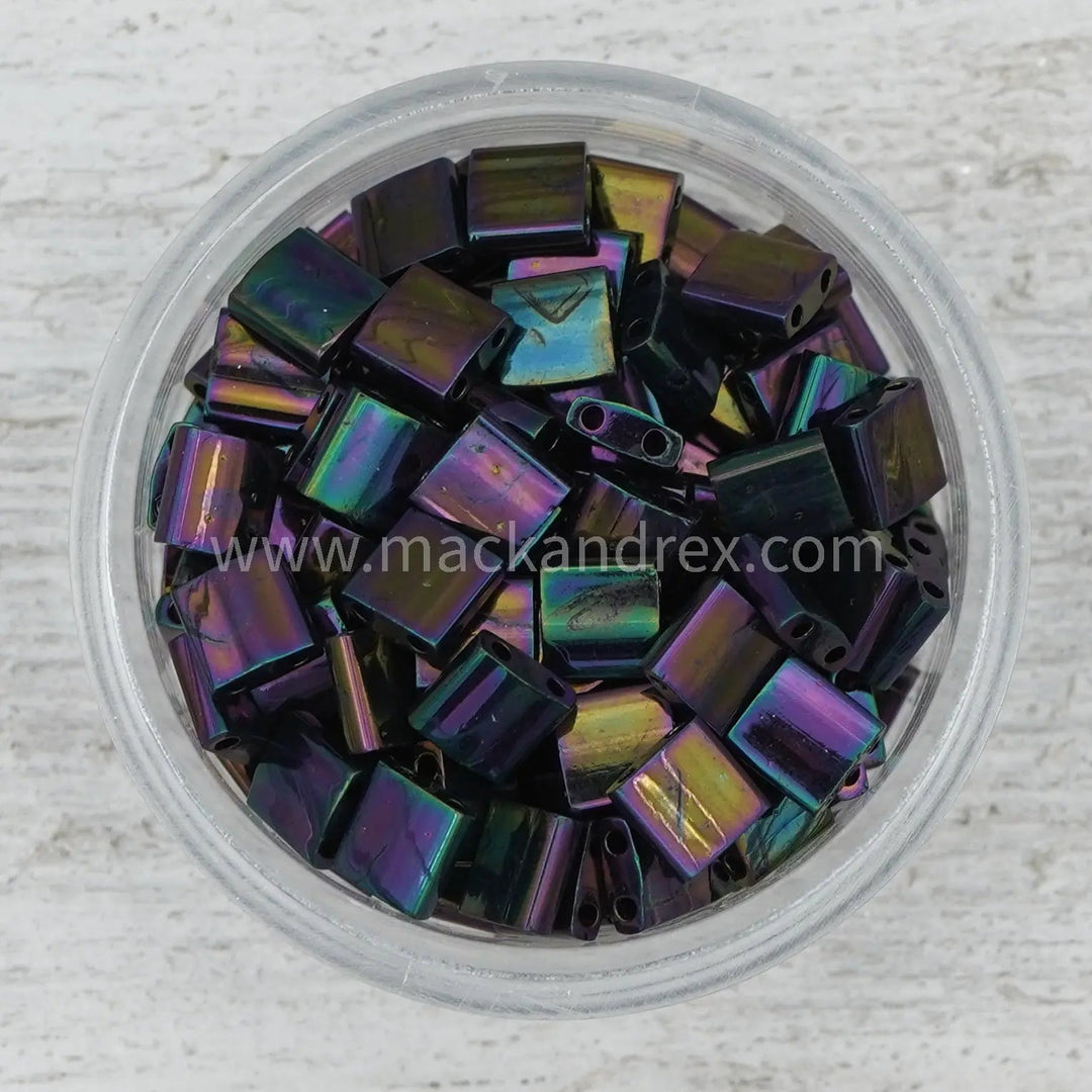 0454 Quarter Tila Beads - Violet Metallic - Mack & Rex