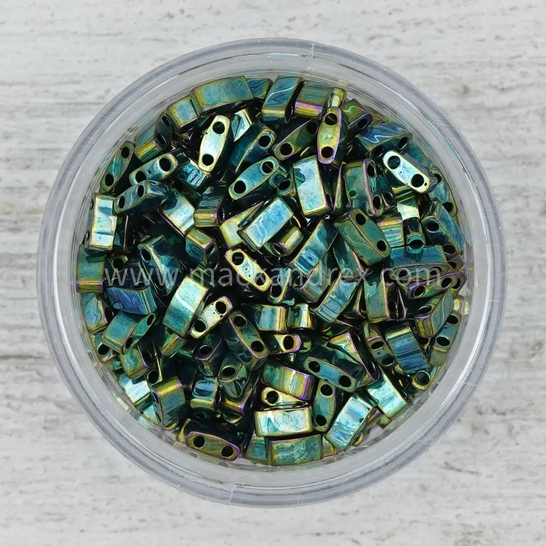 0468 Tila Beads - Green Metallic - Mack & Rex