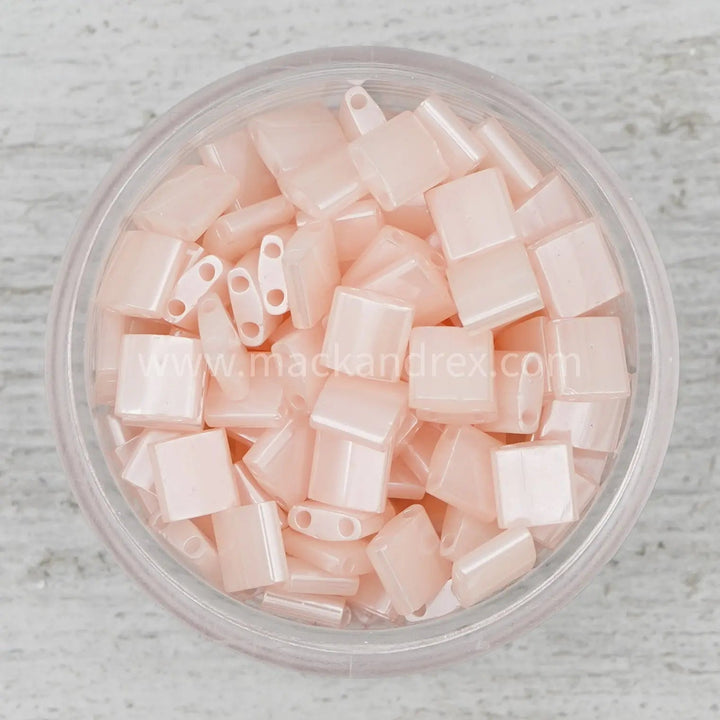 0519 Quarter Tila Beads - Blush Ceylon